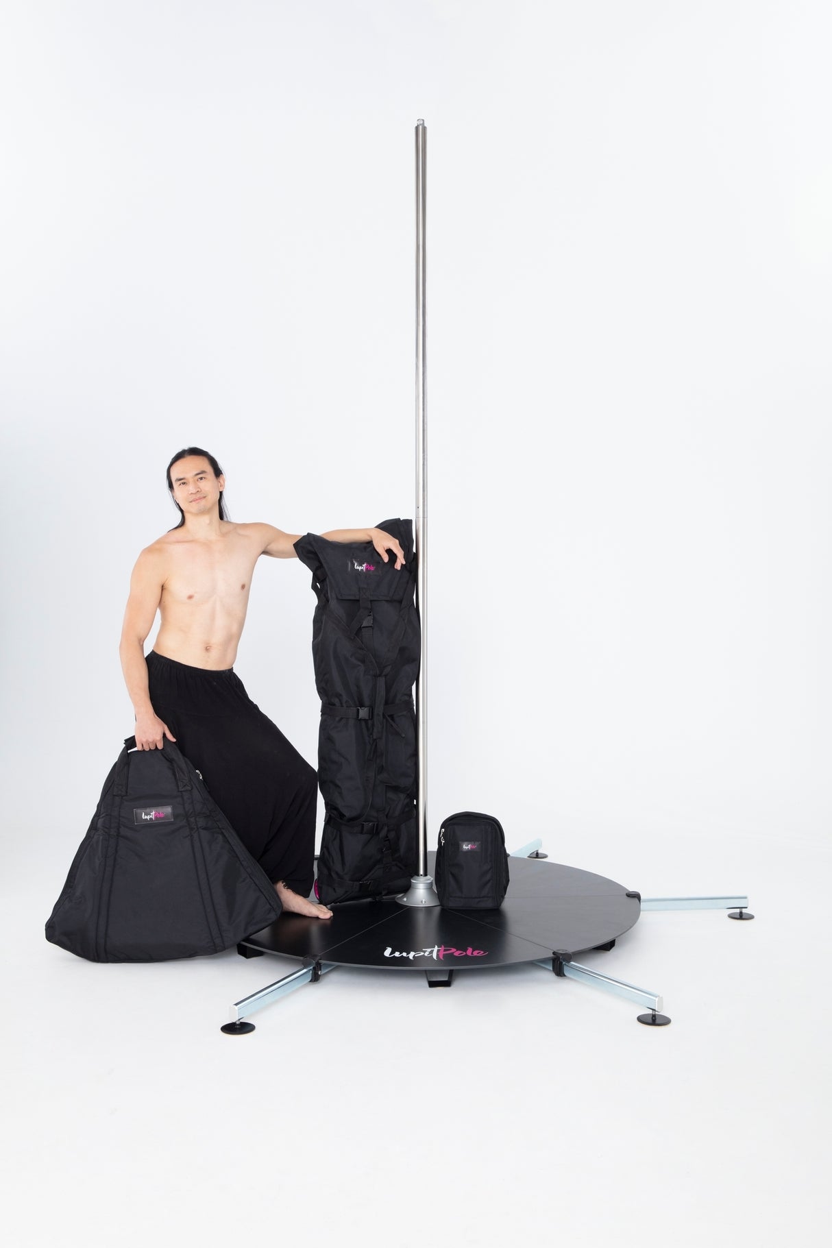 Lupit Pole Stage Long Legs RVS 45 mm + Bags
