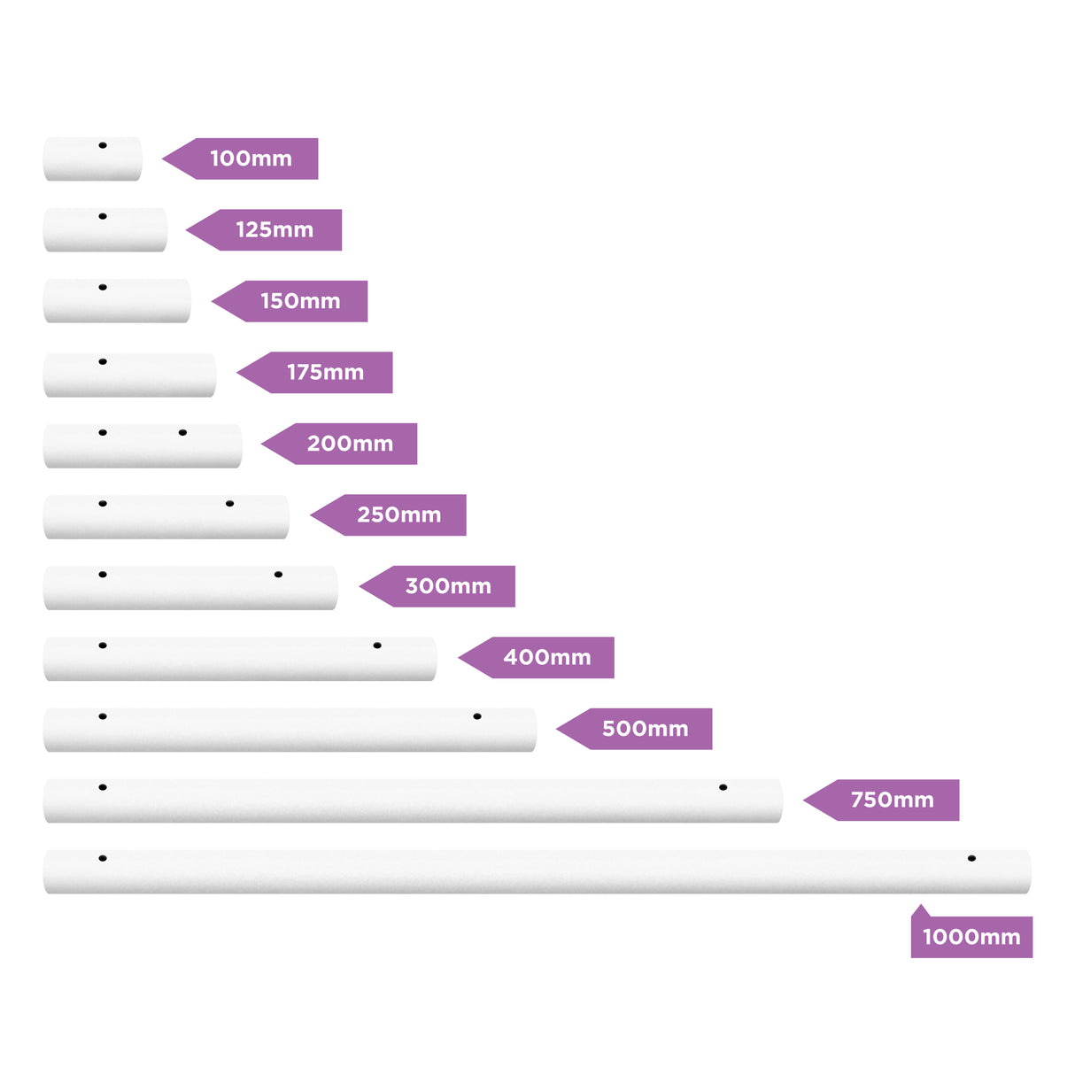 Extensions Powdercoat White