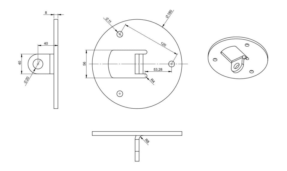 Ceiling Mount voor beton