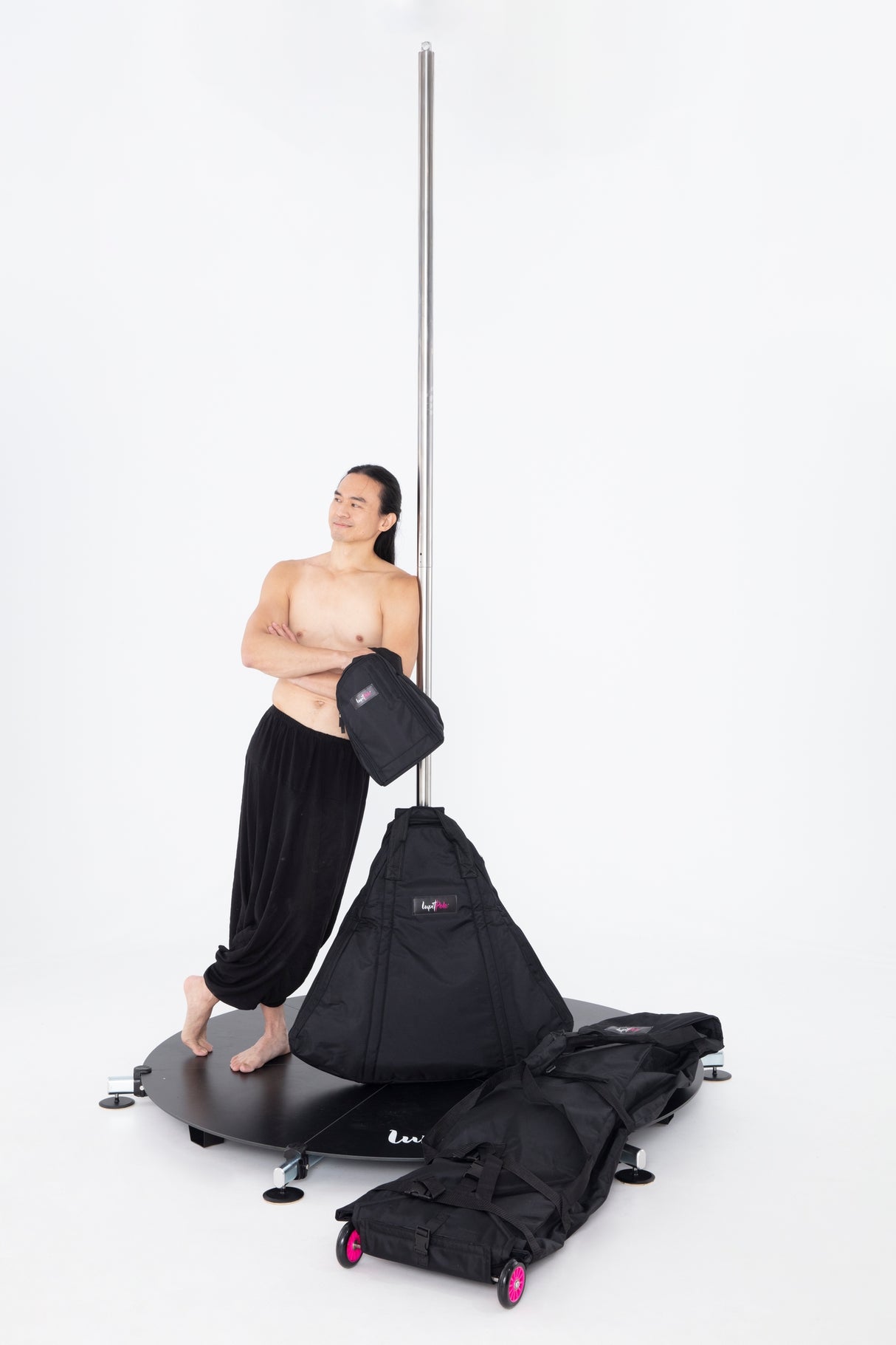 Lupit Pole Stage Short Legs Chrome 45 mm + Bags
