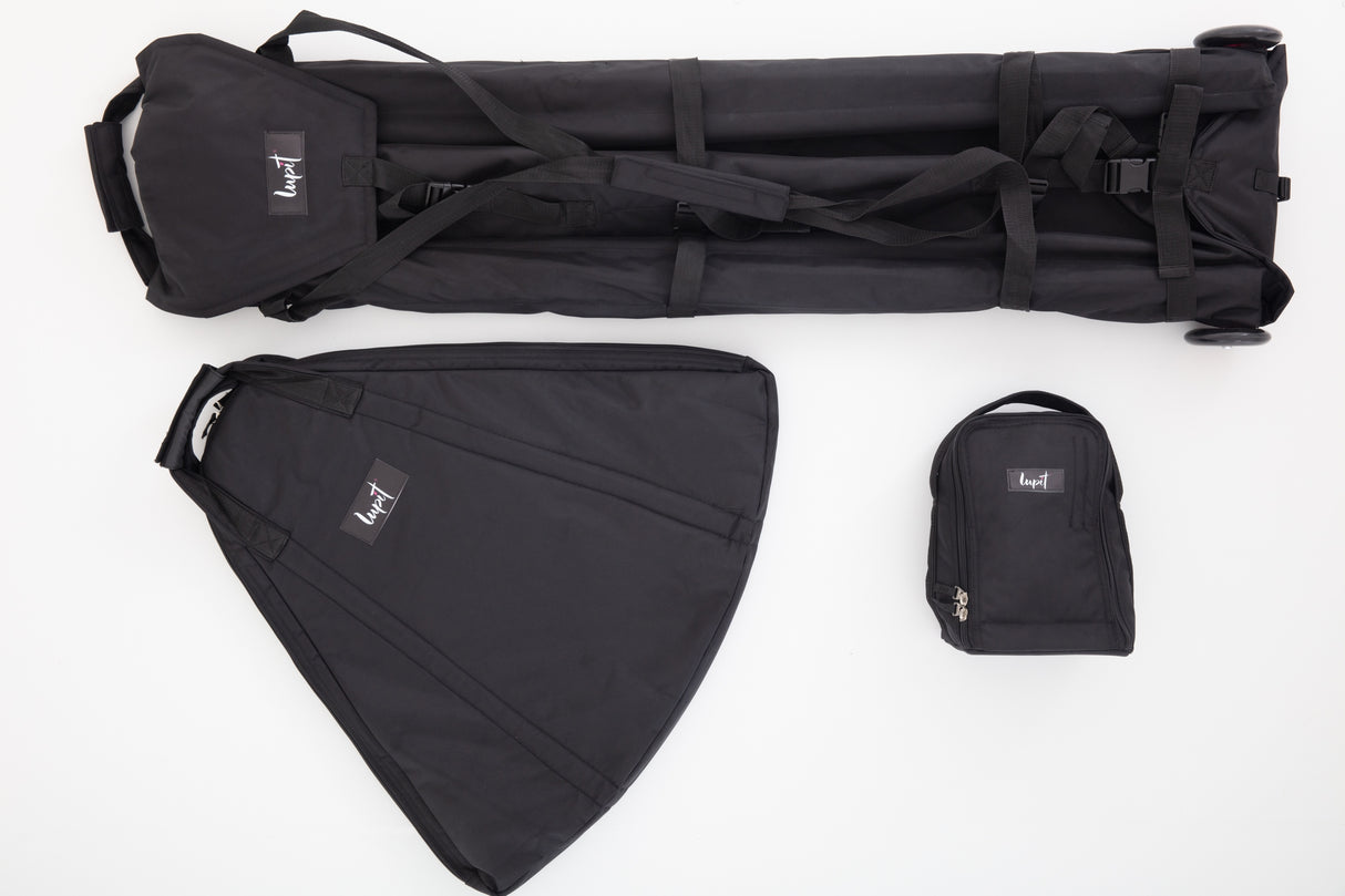 Lupit Pole Stage Lange Beine Pulverbeschichtung Schwarz 45 mm + Taschen