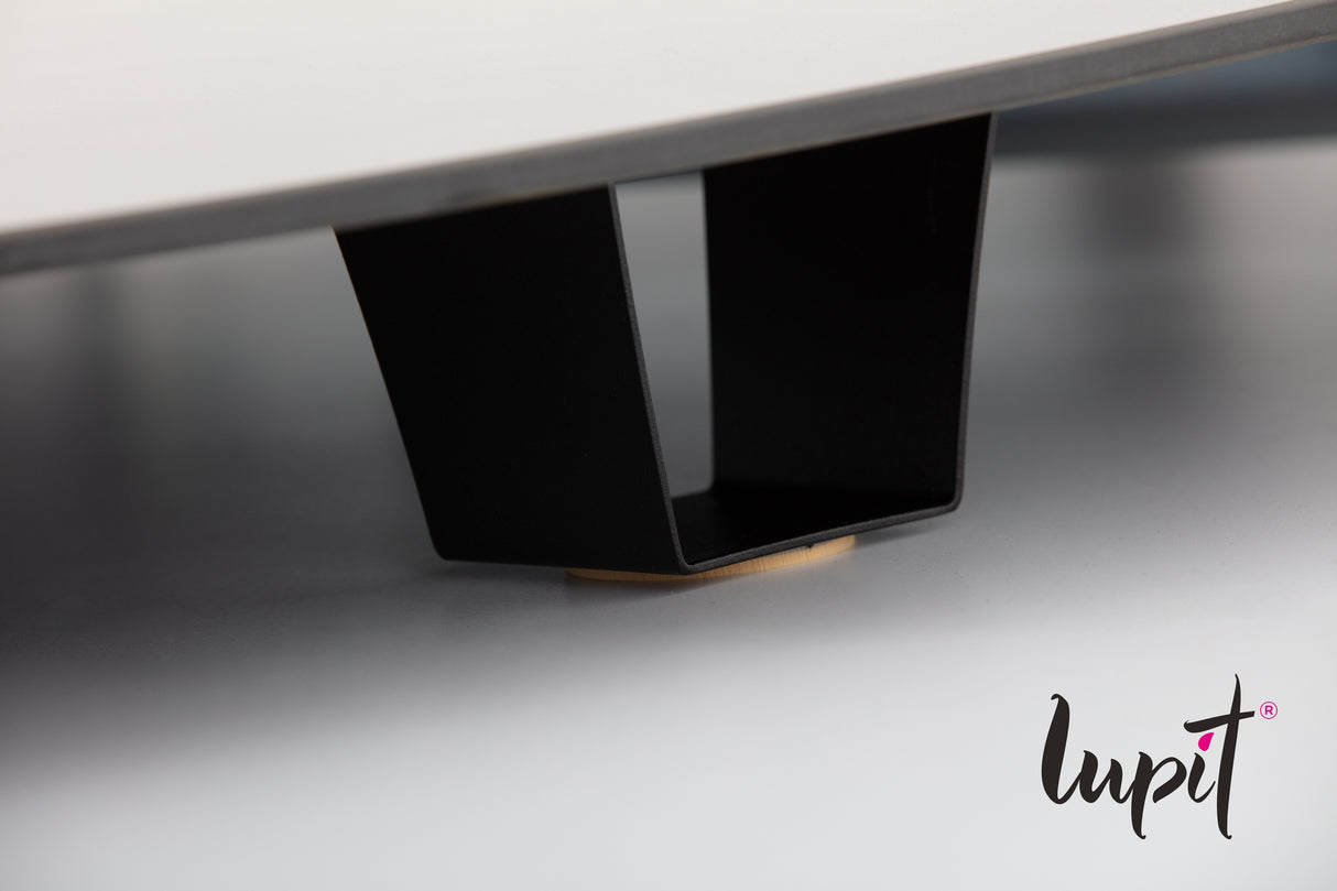Lupit Pole Stage Lange Beine Pulverbeschichtung Schwarz 45 mm + Taschen